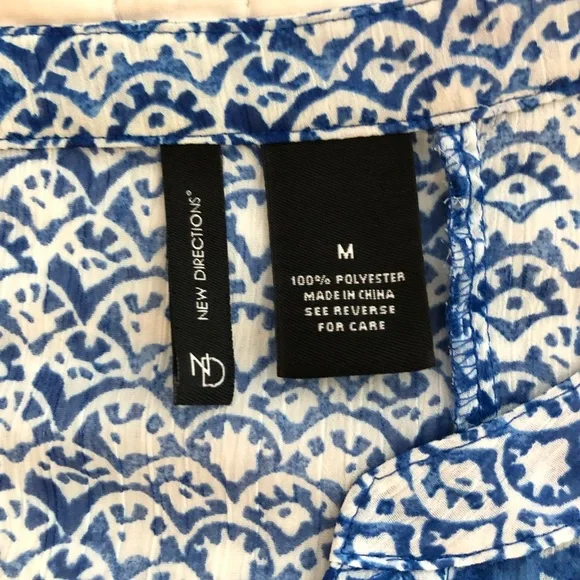 3/$20 New Directions blue blouse - Picture 4 of 6